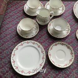 Vintage Dainty Aynsley Tea Set 4 Cups & Saucers Plus 4 Coffee Cup Set -27 Pieces