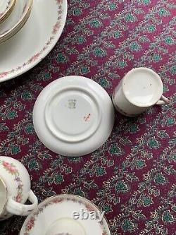 Vintage Dainty Aynsley Tea Set 4 Cups & Saucers Plus 4 Coffee Cup Set -27 Pieces
