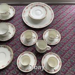 Vintage Dainty Aynsley Tea Set 4 Cups & Saucers Plus 4 Coffee Cup Set -27 Pieces