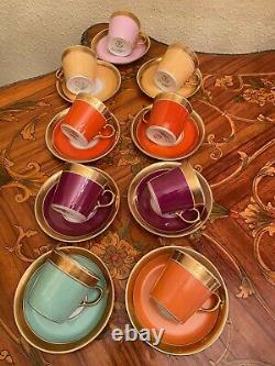 Vintage Danish 9 cups 9 Saucers Royal Copenhagen Coffee Set