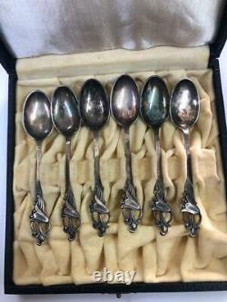 Vintage David Andersen Marked 890s N 234 Silver Set Tea Coffee Spoons Demitasse
