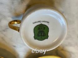 Vintage Demitasse Tea Coffee Espresso Cup Saucer Set Gold E&R JKW Germany