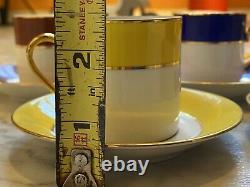Vintage Demitasse Tea Coffee Espresso Cup Saucer Set Gold E&R JKW Germany