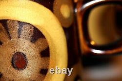 Vintage Denby 1970' Arabesque Stoneware Coffee Set of 6 cups, saucers, coffee pot