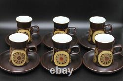 Vintage Denby Arabesque 15 Piece Coffee Set c1970s