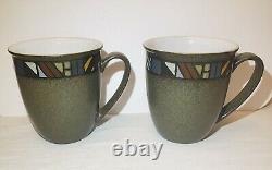 Vintage Denby Marrakesh Teapot, Milk Jug, Lidded Sugar, Mugs x 2