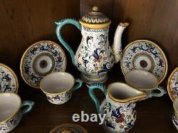 Vintage Deruta Italy Coffee Tea Set Buitoni New York