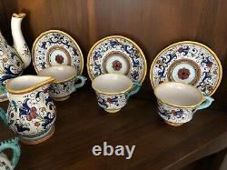 Vintage Deruta Italy Coffee Tea Set Buitoni New York