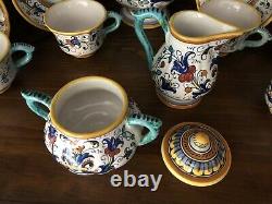 Vintage Deruta Italy Coffee Tea Set Buitoni New York