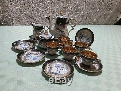 Vintage Dragonware Moriage 15pce Tea Coffee Set