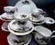 Vintage Duchess English Bone China Violets Tea Coffee Set Cups Saucers
