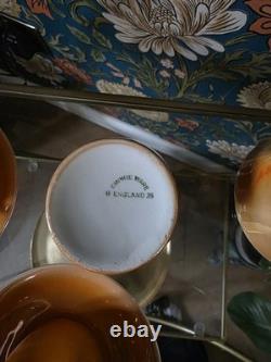 Vintage Empire Ware Orange Lustre Coffee Set England 35 1930s-50s