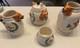 Vintage English Pottery Fox-head Tea/coffee Set Teapot, Pitcher, Jug & Sugar