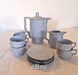 Vintage Epiag Czechoslovakia Art Deco Porcelain Coffee Set
