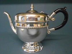 Vintage Epns Silver Plate Coffee Set With Tray Sugar Tongs