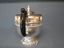 Vintage Epns Silver Plate Coffee Set With Tray Sugar Tongs