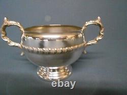 Vintage Epns Silver Plate Coffee Set With Tray Sugar Tongs