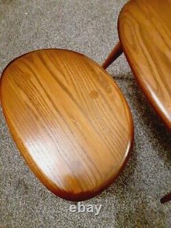 Vintage Ercol Nest Of Pebble Tables Set 3 Occasion Coffee Mid Century Courier