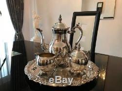 Vintage F. B. Rogers 4pc Silverplated Coffee Set, Great Condition