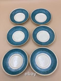 Vintage F. D & Co Turquoise Coffee / Tea Set in Shagreen Box Silver Spoons 1900s