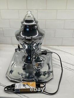Vintage Fancy Coffee Pot Set with Tray 5 Pieces With Cord Works Well