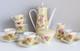 Vintage Fine China Coffee Set, 1960s Iridescent Yellow Espresso Service With Pot