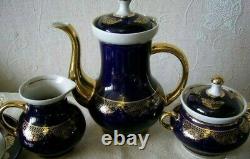 Vintage Fine Handmade High Quality Porcelain USSR Mark Coffee Tea Home 7 Set