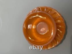 Vintage Fire-King Lustre / Anchor Hocking Suburbia Peach Lustre Coffee Set 6