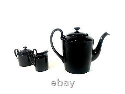 Vintage Fitz & Floyd Coffee Service 6 Cup Total Black Japan MCM Rare