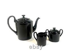 Vintage Fitz & Floyd Coffee Service 6 Cup Total Black Japan MCM Rare