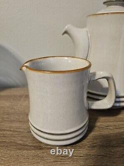 Vintage Fjord Denby Coffee / Teapot and Creamer Set Stoneware Made in England