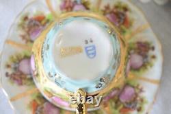 Vintage Foreign Alt Wien, Fragonards Love Story blue Gold Espresso Coffee Set