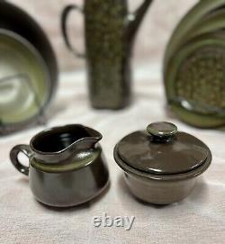 Vintage Franciscan Earthenware Coffee Pot Serving Set With Lucite Grapes 12pc