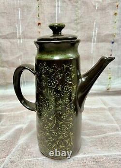 Vintage Franciscan Earthenware Coffee Pot Serving Set With Lucite Grapes 12pc