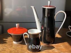 Vintage Freiberger Porcelain Coffee Set Finest China GDR DDR Espresso Coffee Set