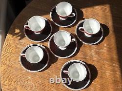 Vintage Freiberger Porcelain Coffee Set Finest China GDR DDR Espresso Coffee Set