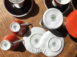 Vintage Freiberger Porcelain Coffee Set Finest China GDR DDR Espresso Coffee Set