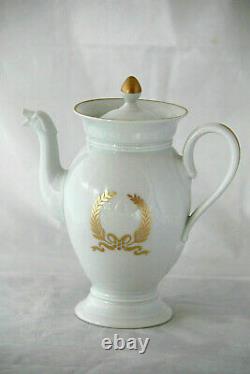 Vintage French 3 piece coffee set Porcelaine de Paris Napoleon III Empire