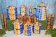 Vintage French Enamelware Plaid Canisters Enamel Set Of 6 Plus Coffee Pot