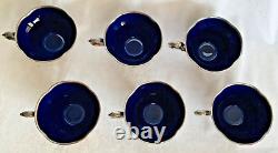 Vintage Friedrich Deusch silver overlay Western Germany Porcelain Coffee Pot Set
