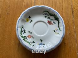 Vintage GIEN France espresso Oiseaux de Paradis coffee cup & saucer 6 Piece Set