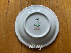 Vintage GIEN France espresso Oiseaux de Paradis coffee cup & saucer 6 Piece Set