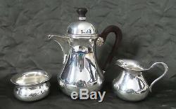 Vintage German EMIL HERRMANN, Waldstetten Sterling Silver 3 pc. Mocha/Coffee Set