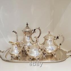 Vintage Gorham Silverplate Coffee/tea Service Set Duchess Ep Yc1901-1904 6 Pc