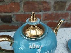 Vintage Hand made Italy, Florentine Turquoise ground tea/coffee set