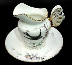 Vintage Haviland Limoges France Butterfly Handled 9 (nine) Piece Tea Coffee Set