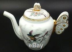 Vintage Haviland Limoges France Butterfly Handled 9 (nine) Piece Tea Coffee Set