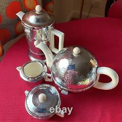 Vintage Heatmaster Set, Teapot, Coffee Pot and Sugar Bowl, insulated covers