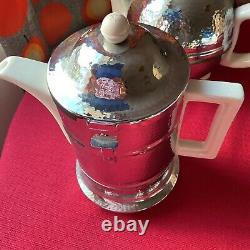 Vintage Heatmaster Set, Teapot, Coffee Pot and Sugar Bowl, insulated covers