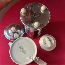 Vintage Heatmaster Set, Teapot, Coffee Pot and Sugar Bowl, insulated covers